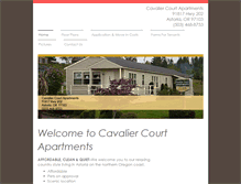 Tablet Screenshot of cavaliercourtapartments.com